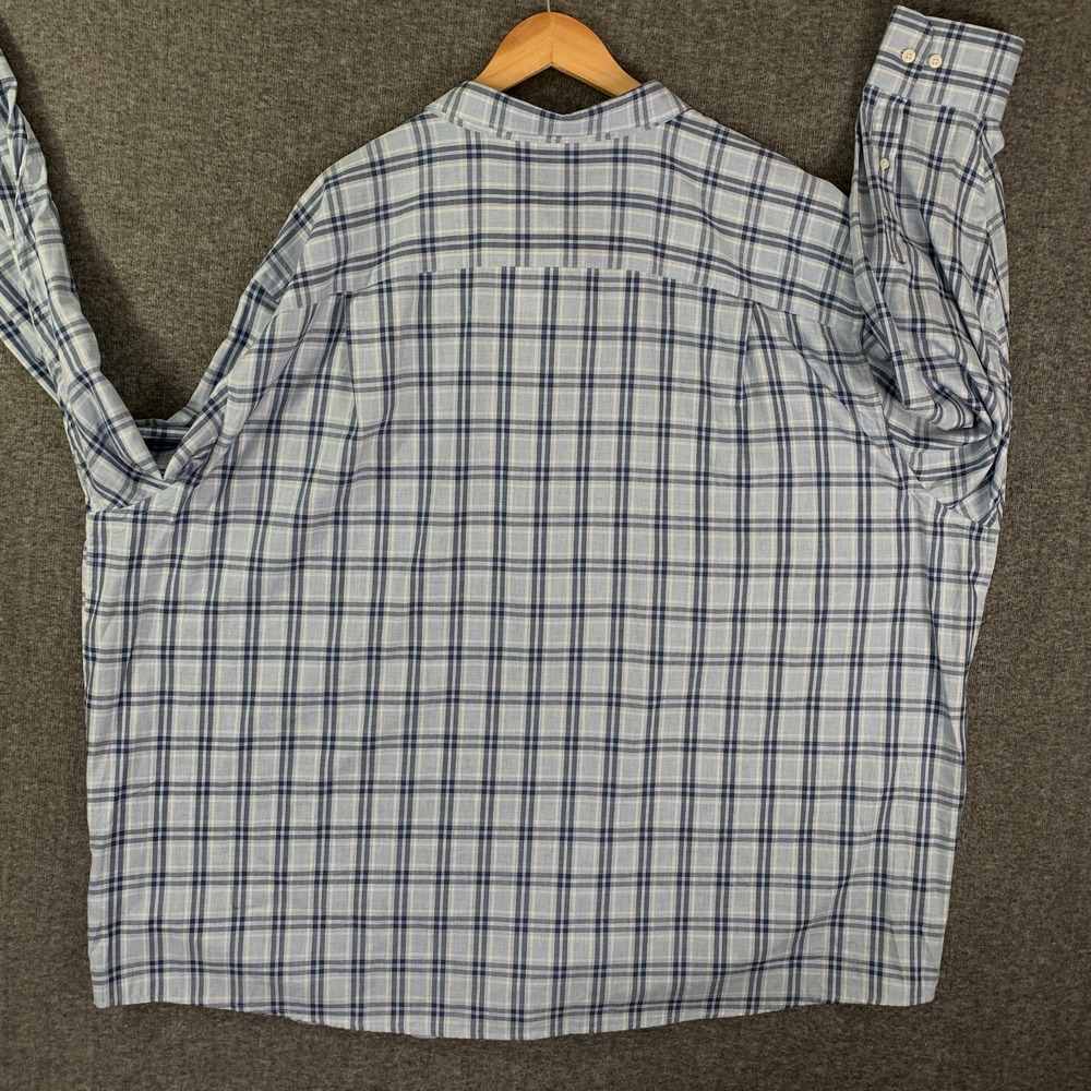 Oak Hill Shirt Men 4XL Blue Plaid DXL Oversize Button Down Cotton NEW - Picture 4 of 8